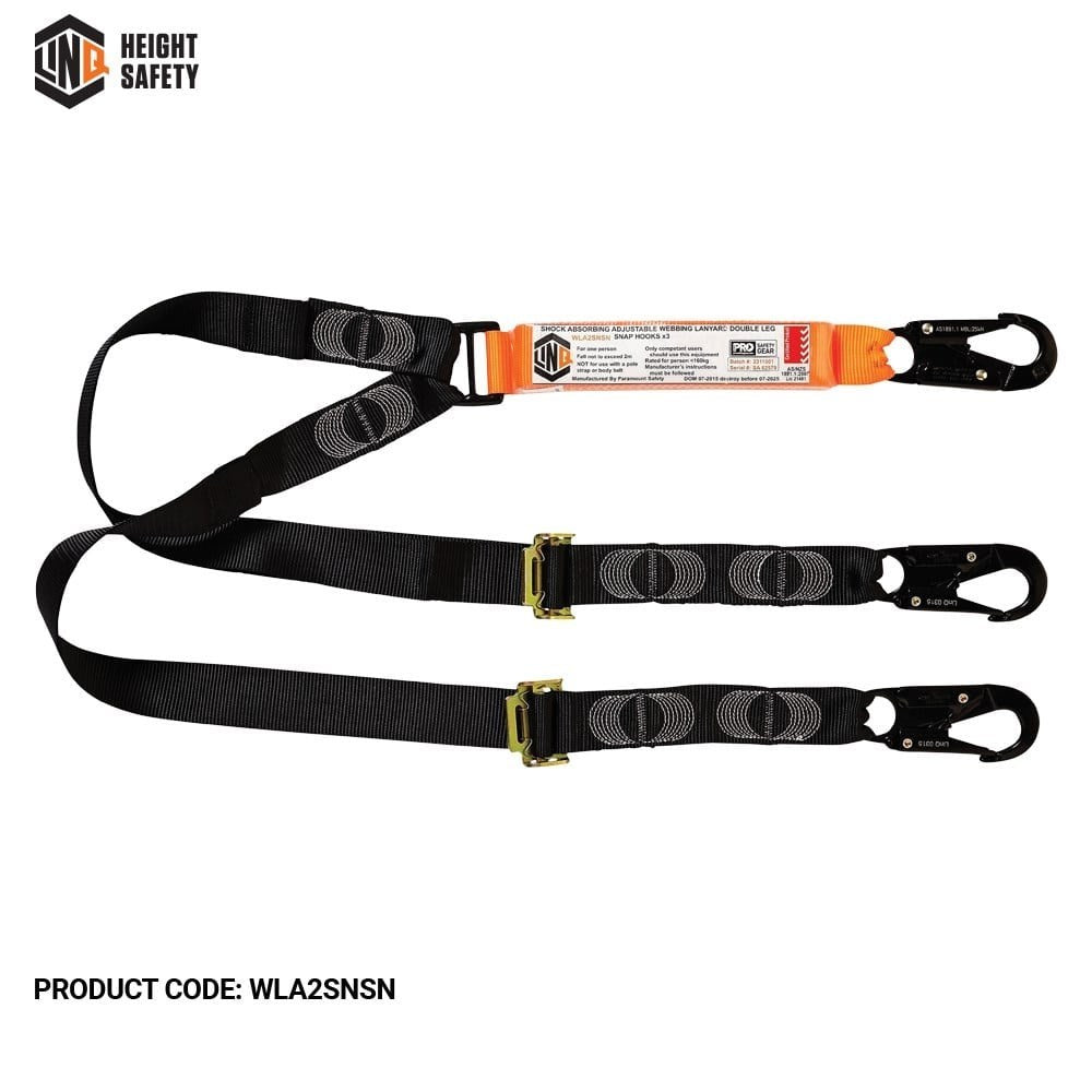 Linq Elite 2m Double Adjustable Lanyard - Made to Order