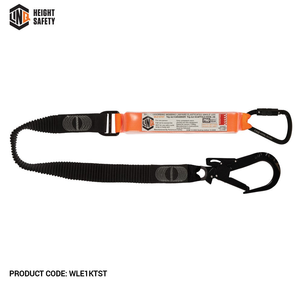 Linq Elite 1.85m Single Leg Elasticated Lanyards - Plus Hardware Made to Order