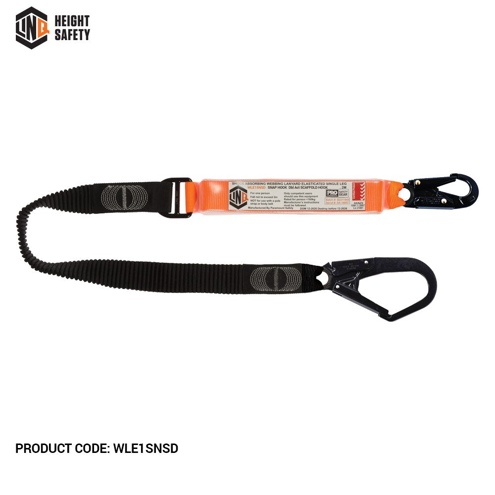 Linq Elite 1.85m Single Leg Elasticated Lanyards - Plus Hardware Made to Order