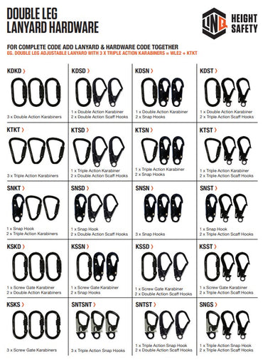 Linq Double Elasticated Lanyards - Plus Hardware