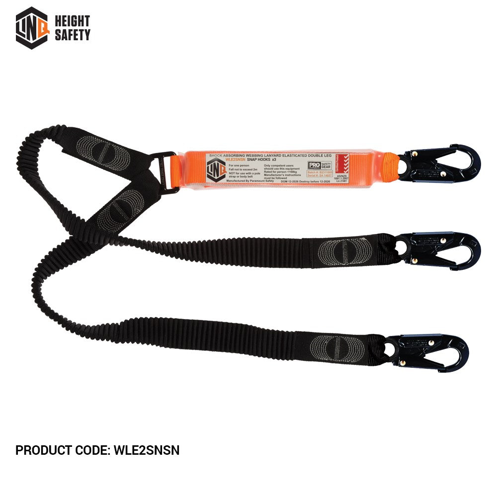 Linq Double Elasticated Lanyards - Plus Hardware