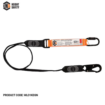 Linq Elite Single Leg Shock Absording Webbing Lanyards - Plus Hardware Options