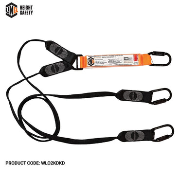 Linq Elite Double Leg Shock Absording Webbing Lanyards - Plus Hardware Options