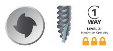 Sentinel  Security Countersunk Zinc Wood Screw - gauge x length - Box of 200