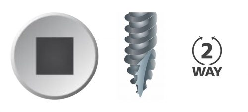 Type 17 Square Drive Decking 304 Stainless Steel Screw Box of 1000