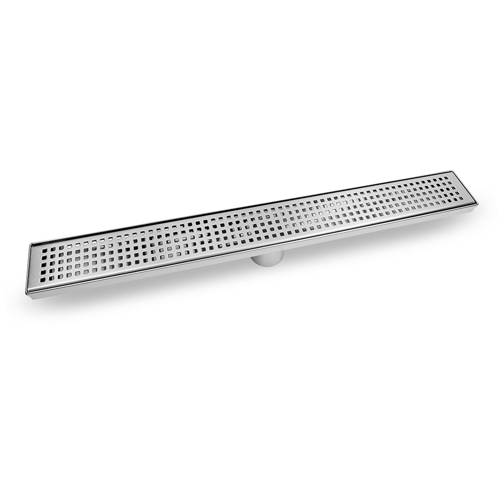 Radiant 316 Stainless Steel Linear Patterned Shower Grate - Various Lengths and Outlet Sizes
