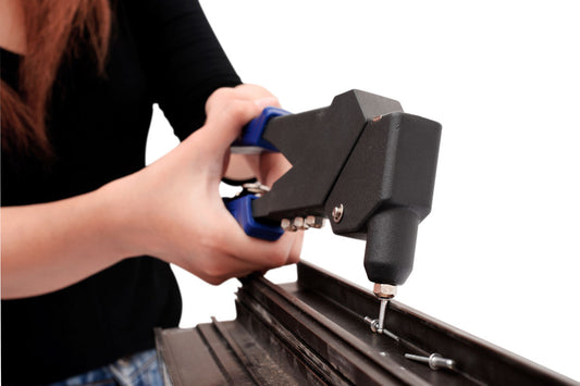 Using a rivet gun