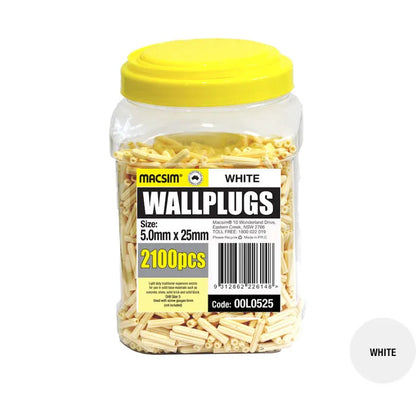 Macsim Wallplugs (Loose packed) - Various Sizes and Quantities