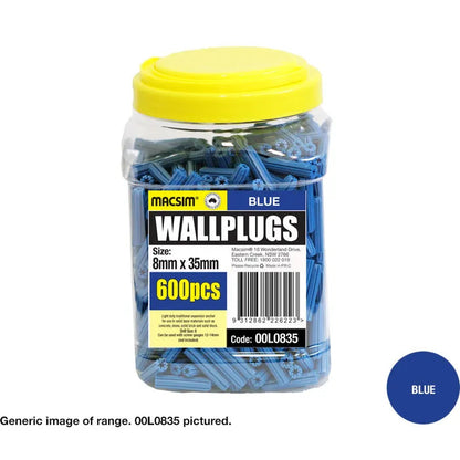 Macsim Wallplugs (Loose packed) - Various Sizes and Quantities