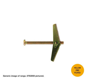 Spring Toggles Zinc Round and Countersunk Head in Various Sizes - Box of 100
