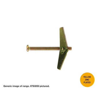 Spring Toggles Zinc Round and Countersunk Head in Various Sizes - Box of 100