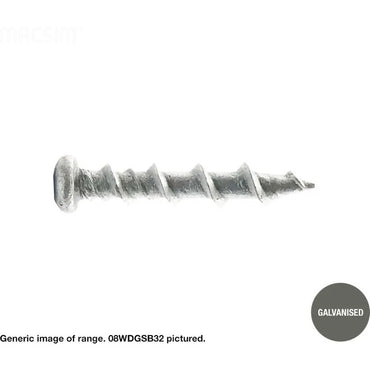 Wall Grabs 6.3mm x Length - Zinc or Galvanised in Various Box Quantities