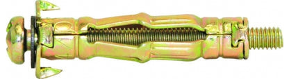 Macsim Hollow Wall Anchor Yellow Zinc Plated - Box of 100 - Various Sizes