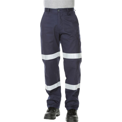 Cotton Drill Biomotion Taped Navy Midweight Cargo Pants - Various Sizes