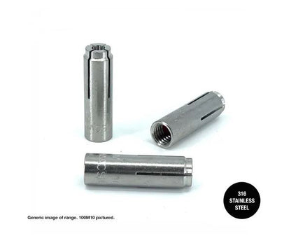 Macsim Drop In Anchor 316 Grade Stainless Steel - Various Sizes and Quantities