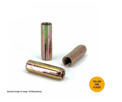 Macsim Drop In Anchor Yellow Zinc Plated - Various Imperial Sizes and Quantities