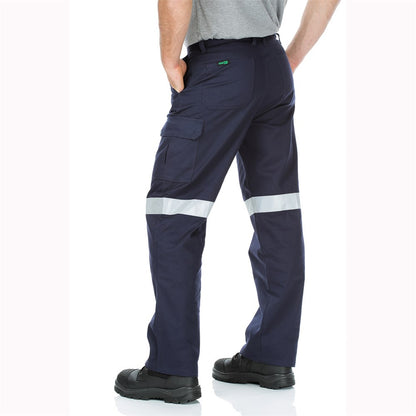 Cotton Drill Regular Weight Taped Navy Cargo Pants - Various Sizes