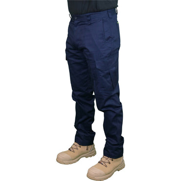 Lightweight Cotton Drill Navy Cargo Pants - in Various Sizes