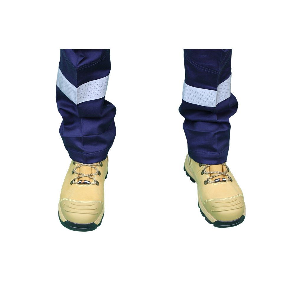 Stretch Ripstop Modern Fit Taped Navy Cargo Pants - in Various Sizes