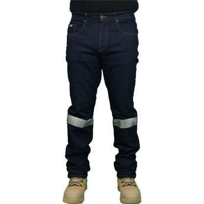 Classic Fit Dark Denim Stretch Taped Jeans - Various Sizes