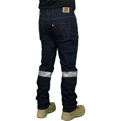 Classic Fit Dark Denim Stretch Taped Jeans - Various Sizes