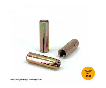 Macsim Drop In Anchor Yellow Zinc Plated - Various Metric Sizes and Quantities