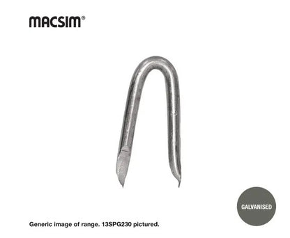 Macsim Plain Staples Galvanised - Various Sizes and Quantities
