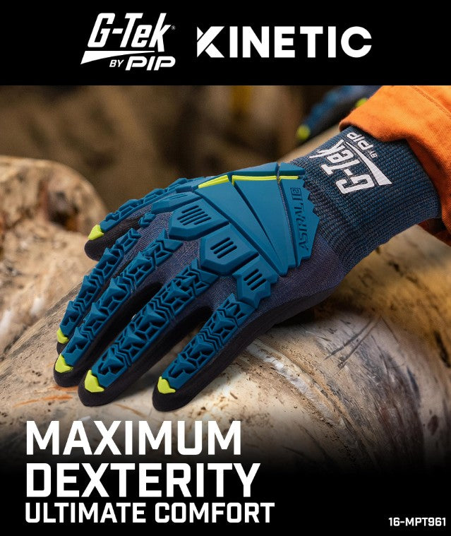 G-Tek Kinetic Astral I2 21g Cut F Impact Gloves - 1 pair in 6 size options