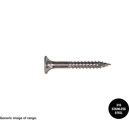 Macsim Type 17 Batten Screw (Hex Drive) 316 Stainless Steel 14G - Various Sizes & Quantities