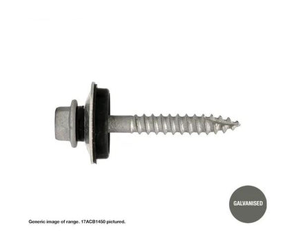 Type 17 Macsim Bra Cyclone Assembly Hex Head Screws Galvanised - Various Sizes, Colours & Quantities