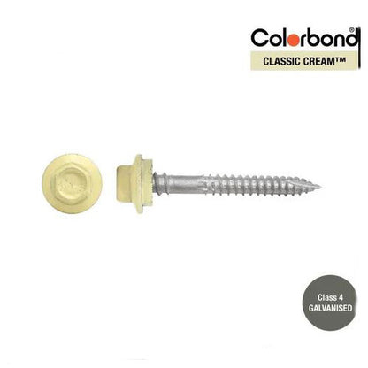 Type 17 Hex Washer Face Head Screw + Neoprene Washer 14g x Length - Box of 1000 Painted Head Options