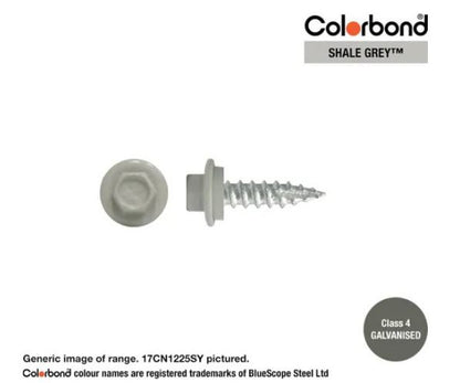 Type 17 Hex Washer Face Head Screw + Neoprene Washer 12g x Length - Box of 1000 Painted Head Options