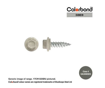Type 17 Hex Washer Face Head Screw + Neoprene Washer 12g x Length - Box of 1000 Painted Head Options