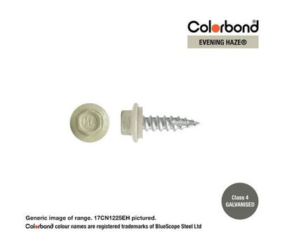 Type 17 Hex Washer Face Head Screw + Neoprene Washer 12g x Length - Box of 1000 Painted Head Options