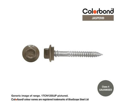 Type 17 Hex Washer Face Head Screw + Neoprene Washer 12g x Length - Box of 1000 Painted Head Options