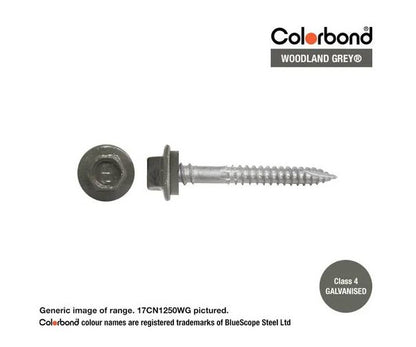 Type 17 Hex Washer Face Head Screw + Neoprene Washer 12g x Length - Box of 1000 Painted Head Options