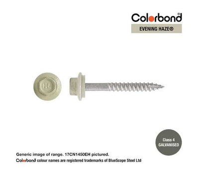Type 17 Hex Washer Face Head Screw + Neoprene Washer 14g x Length - Box of 1000 Painted Head Options
