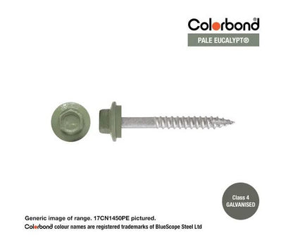 Type 17 Hex Washer Face Head Screw + Neoprene Washer 14g x Length - Box of 1000 Painted Head Options