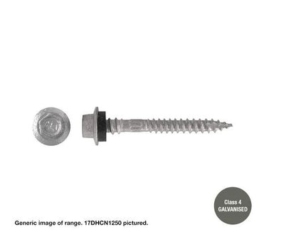 Type 17 Macsim Hex Head DOUBLE GRIP Screws Galvanised with Neopreme Washer - Various Sizes and Quantities