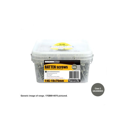 Macsim Type 17 Batten Screws (Hex Drive) Galvanised - Various Sizes and Pack Options