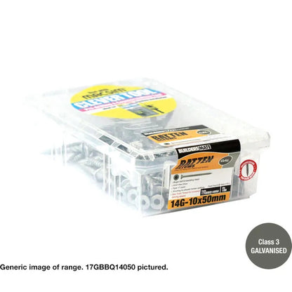 Macsim Type 17 Batten Screws (Hex Drive) Galvanised - Various Sizes and Pack Options