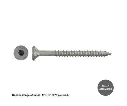 Macsim Type 17 Batten Screws (Hex Drive) Galvanised - Various Sizes and Pack Options