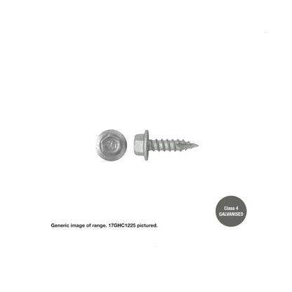 Type 17 Macsim Hex Head Screws Galvanised - Various Sizes, Quantities with Neoprene Washer Option