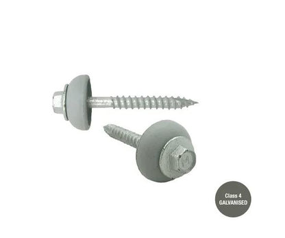 Type 17 Galvanised Hex Washer Face Head Roofing Screw + Dome Washer 12g x 50mm - Box of 1000