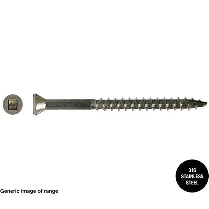 Type 17 Trim Head Square Drive Decking Screw Box of 1000 - Various Sizes and Materials