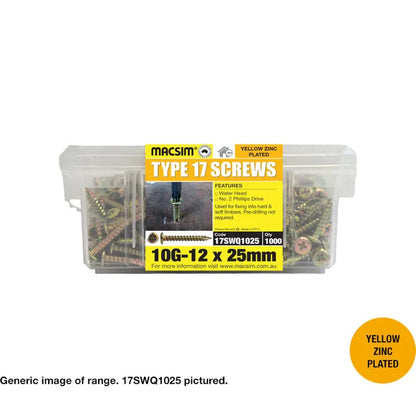 Macsim Type 17 Wafer Head Screws - Various Sizes, Materials/Finishes and Quantities