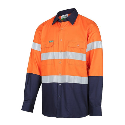 Hi Vis 2 Tone Regular Weight Taped Shirt - 3 Colour Options in Various Sizes