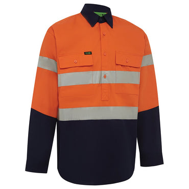 Hi Vis 2 Tone Closed Front Regular Weight Taped Shirt - 3 Colour Options in Various Sizes