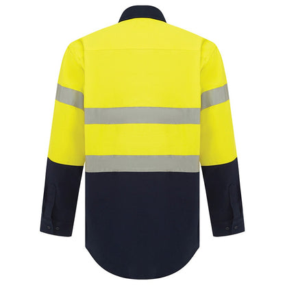 Hi Vis 2 Tone Closed Front Regular Weight Taped Shirt - 3 Colour Options in Various Sizes