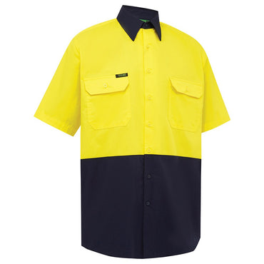 Hi Vis 2 Tone Lightweight Short Sleeve Shirt - 2 Colour Options in Various Sizes